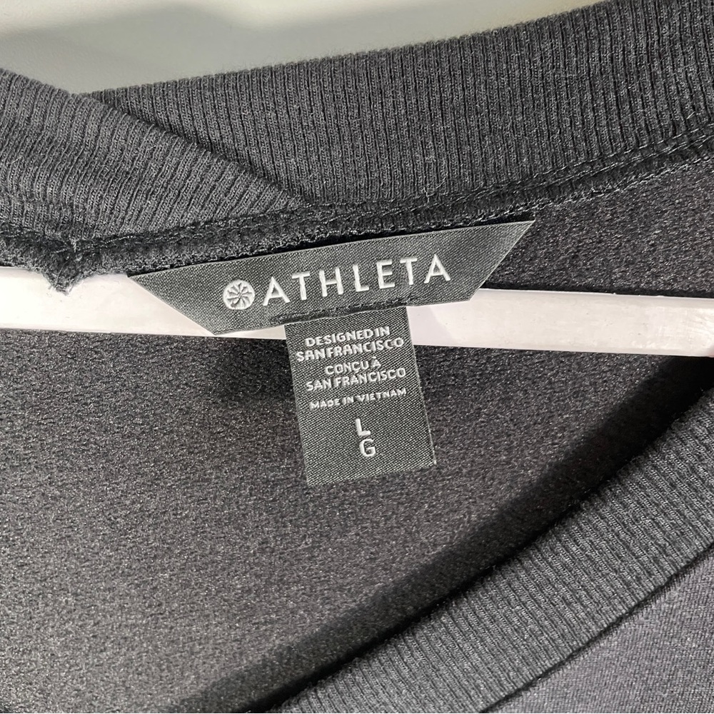 NWT Athleta Black Coaster Luxe V-neck Sweatshirt - Picture 7 of 10